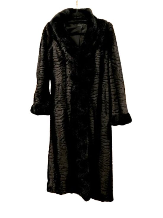 Fabulous Furs Jackets & Blazers - DONNA SALYERS FABULOUS FURS~Full Length Black Mink Faux Fur  Coat~LIKE NEW